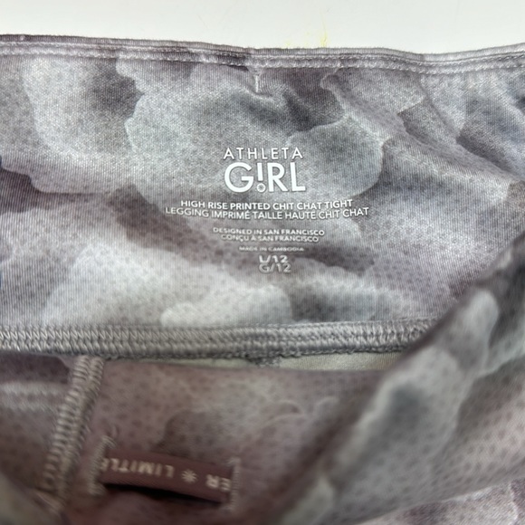 LIKE NEW! Athleta Girl High Rise Printed Chit Chat Tight - Picture 12 of 12